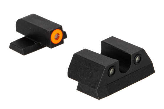 Night Fision Perfect Dot Night Sight Set with U-notch, Orange front and Black rear ring for SIG Sauer P-series handguns.